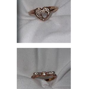 2 Rose Gold Pandora rings